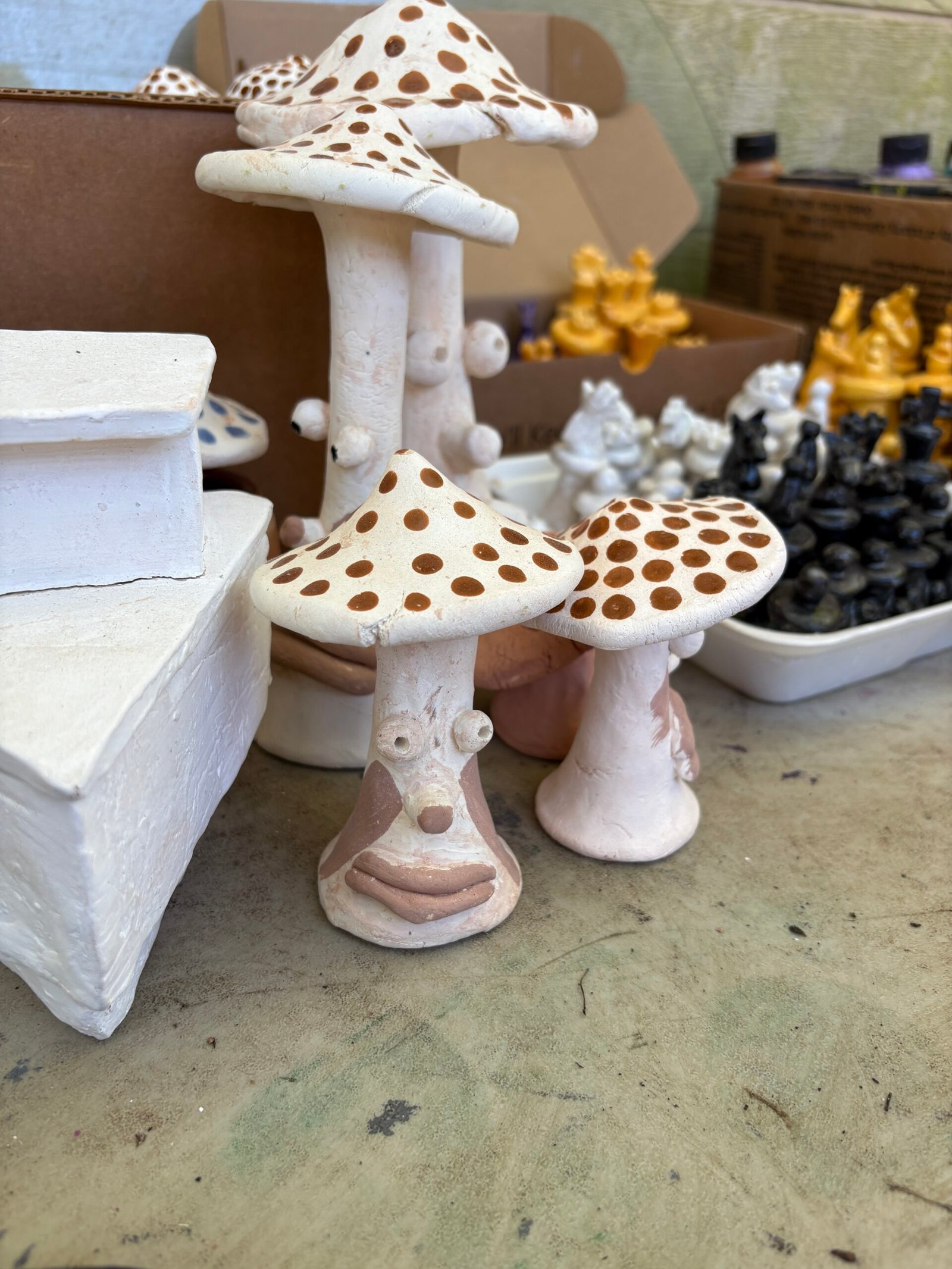 Mushroom Sculptures by Barry Crowder of Stink Bug Studio in Knoxville. 