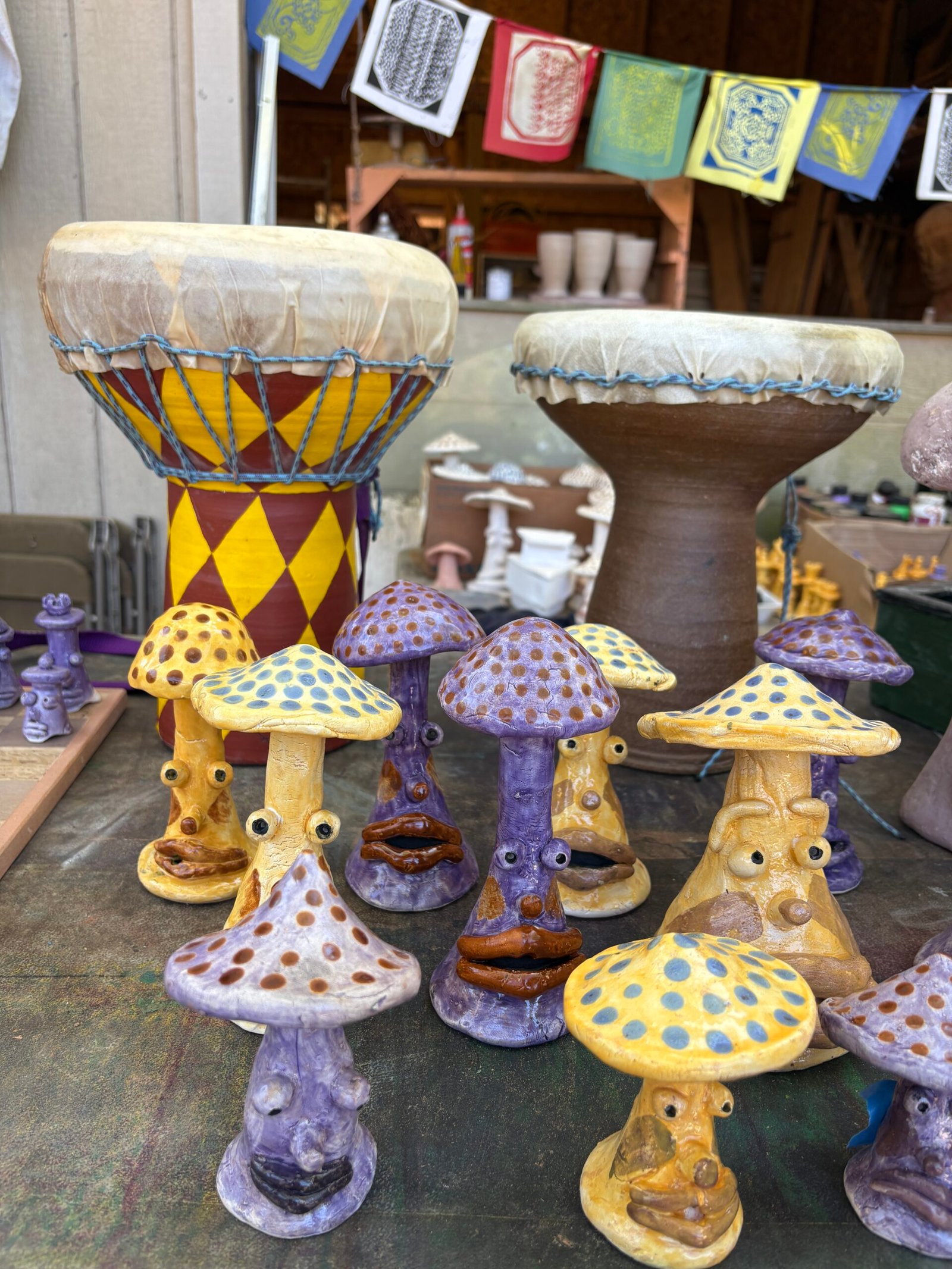 Mushrooms and drums by Barry Crowder, Knoxville, TN.